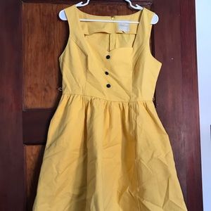 Yellow ModCloth Sweetheart Dress